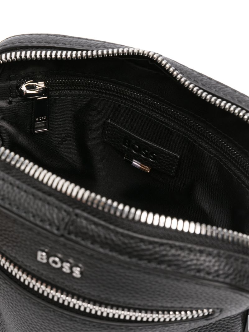 Black Highway Leather Messenger Bag