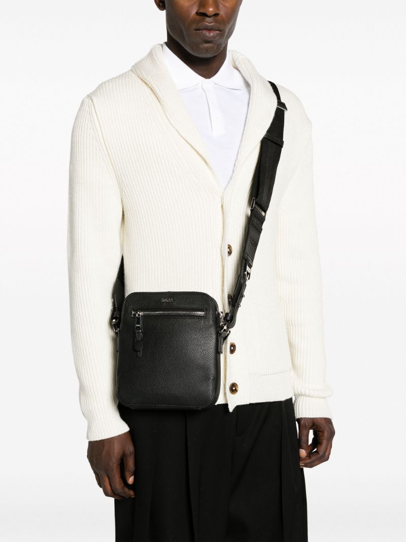 Black Highway Leather Messenger Bag