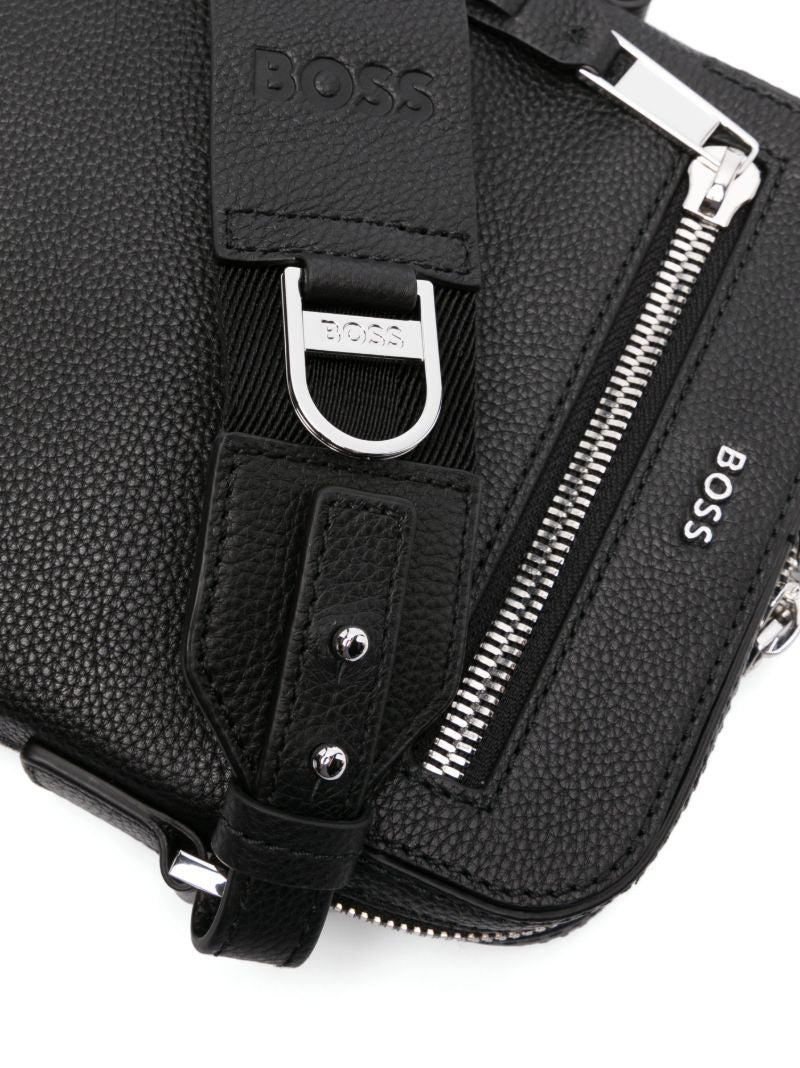 Black Highway Leather Messenger Bag