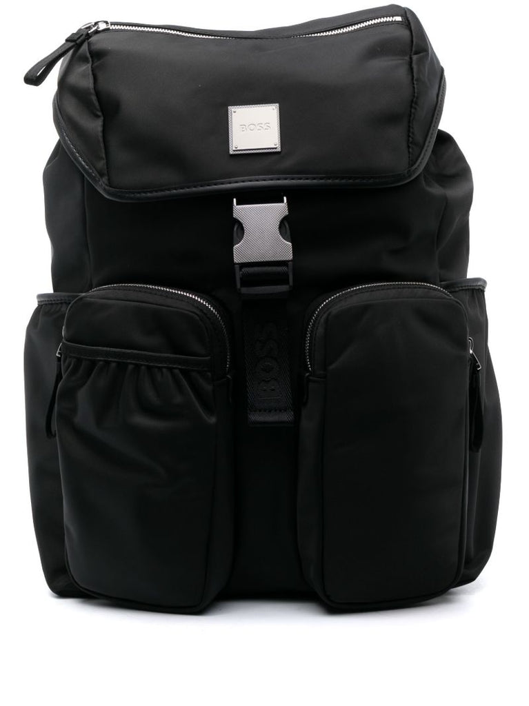 Black Lennon Double-pocket Backpack