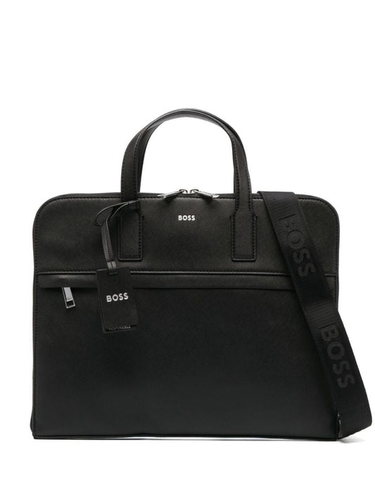 Black Zair Leather Briefcase