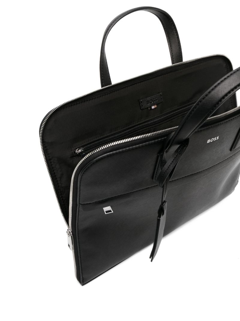 Black Zair Leather Briefcase