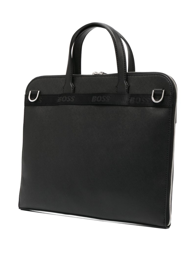 Black Zair Leather Briefcase