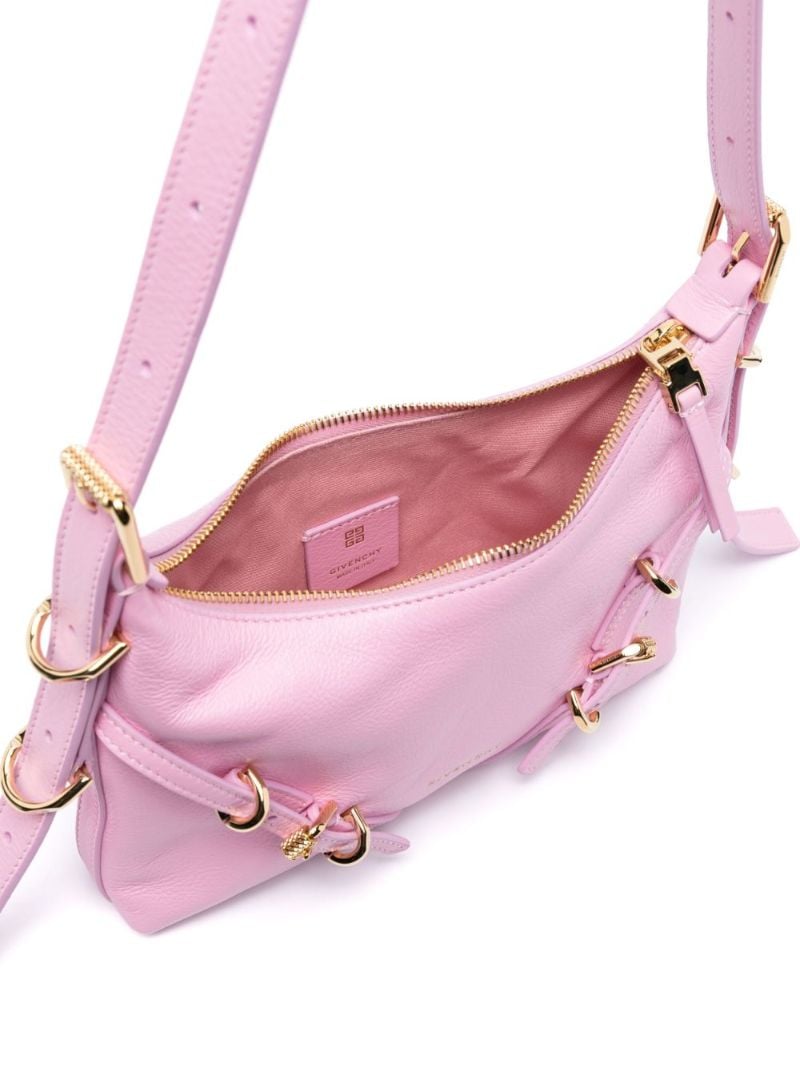 Pink Voyou Mini Leather Shoulder Bag