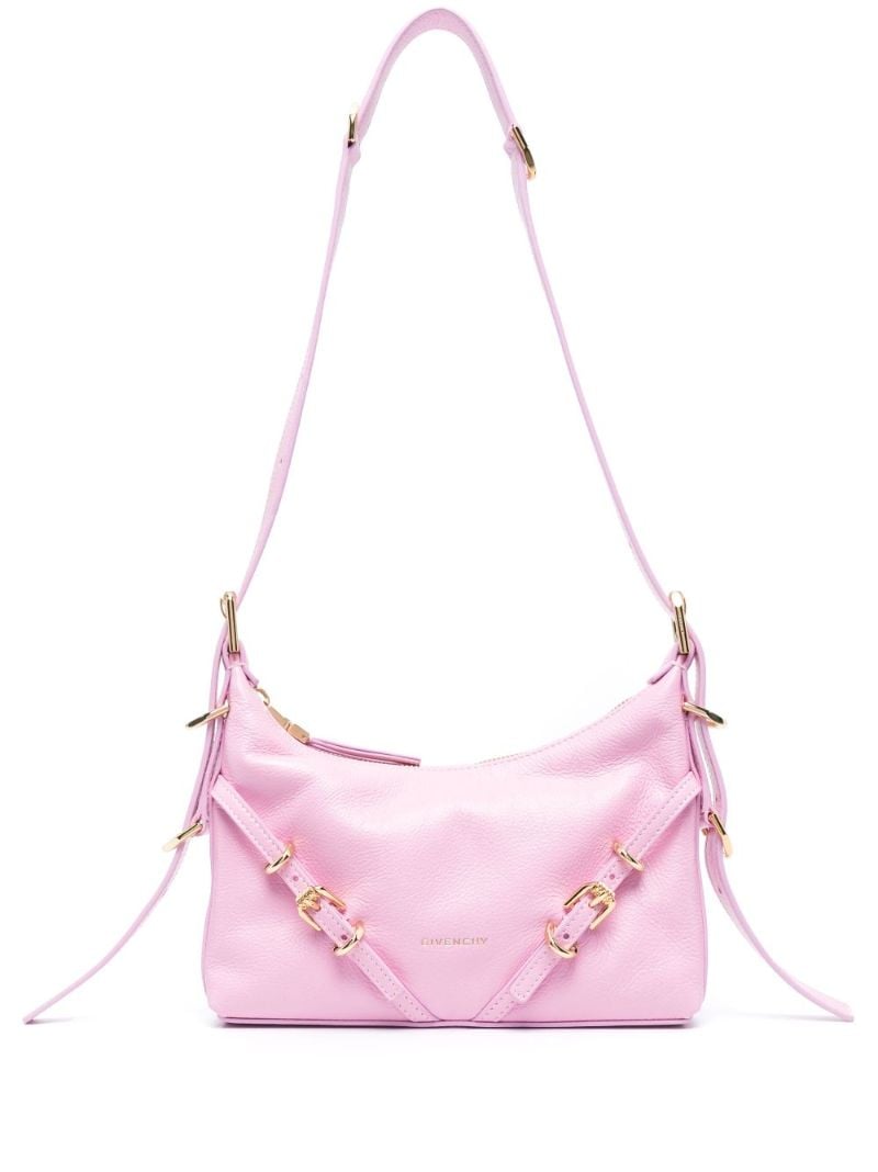 Pink Voyou Mini Leather Shoulder Bag