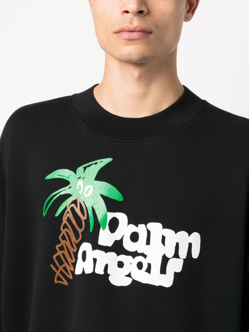 Black Sketchy Logo Print Sweatshirt