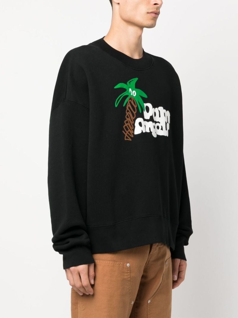 Black Sketchy Logo Print Sweatshirt