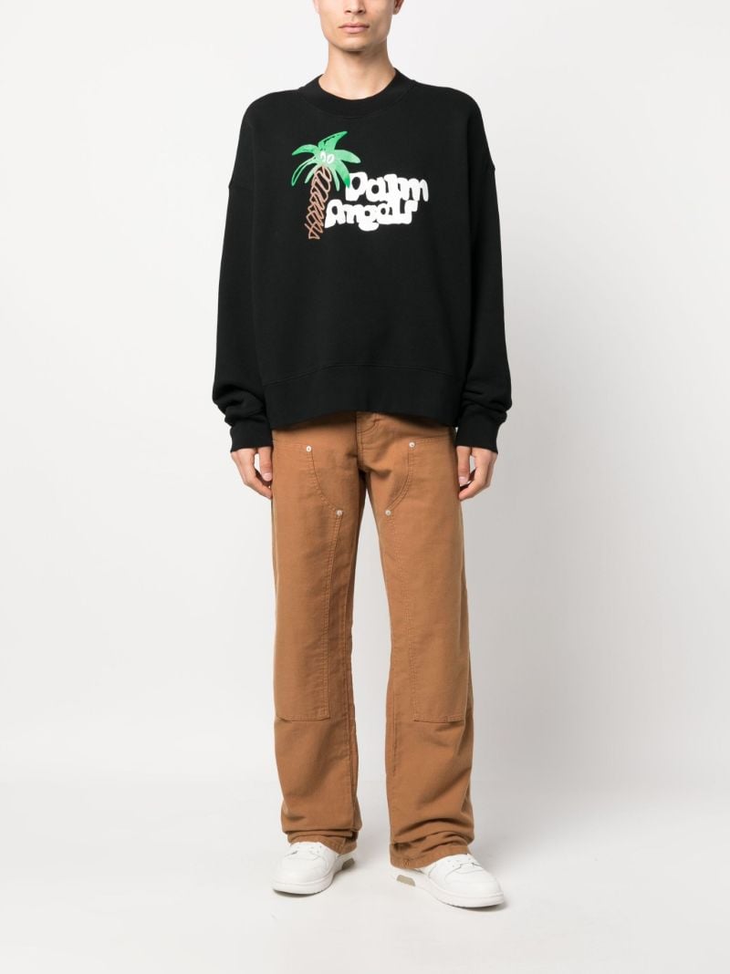 Black Sketchy Logo Print Sweatshirt