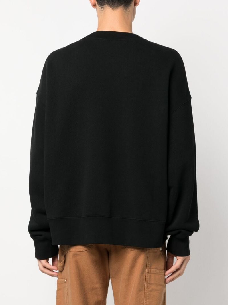 Black Sketchy Logo Print Sweatshirt