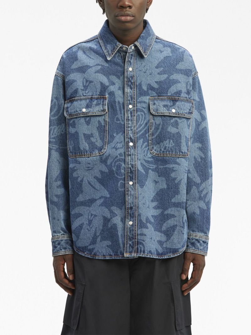Blue Plamity Denim Shirt