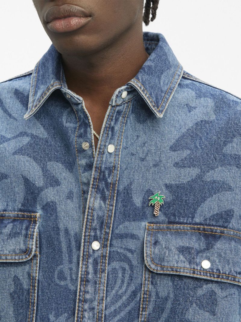 Blue Plamity Denim Shirt