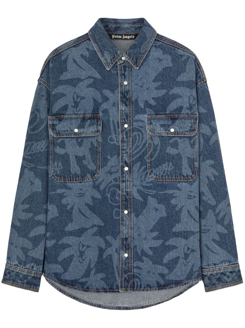 Blue Plamity Denim Shirt