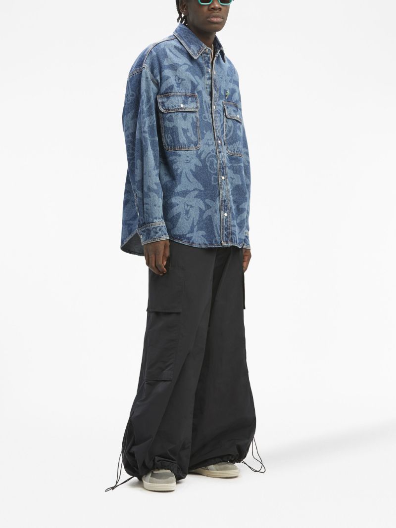 Blue Plamity Denim Shirt