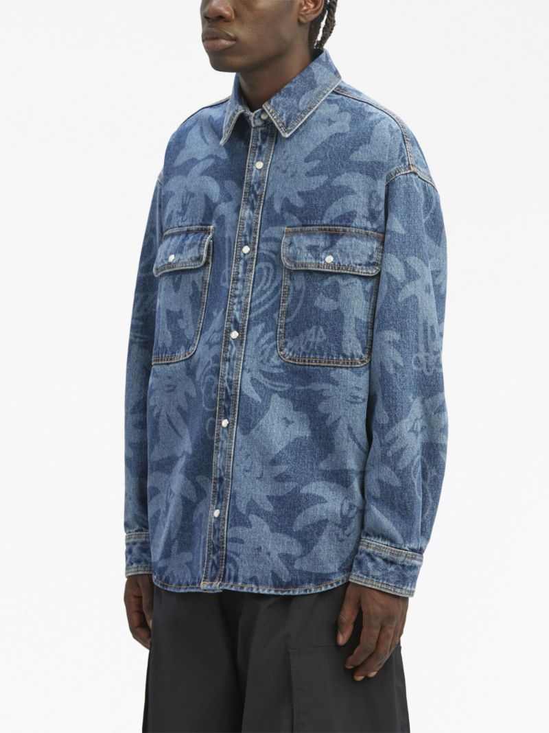Blue Plamity Denim Shirt
