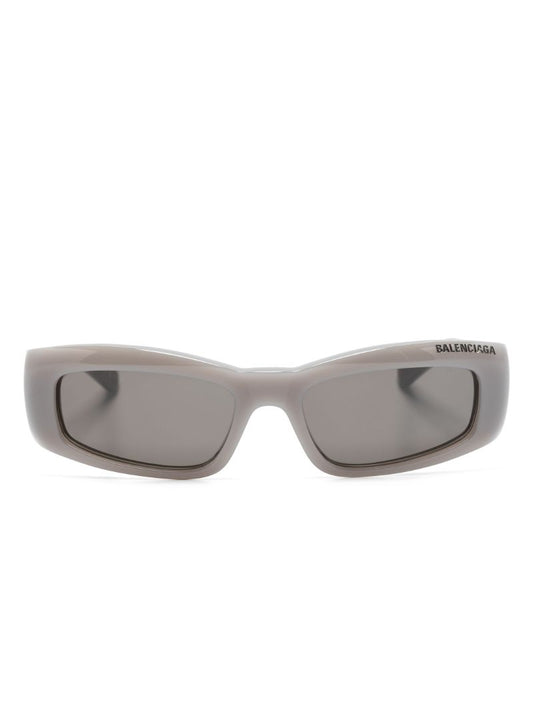Grey Rectangle-frame Sunglasses