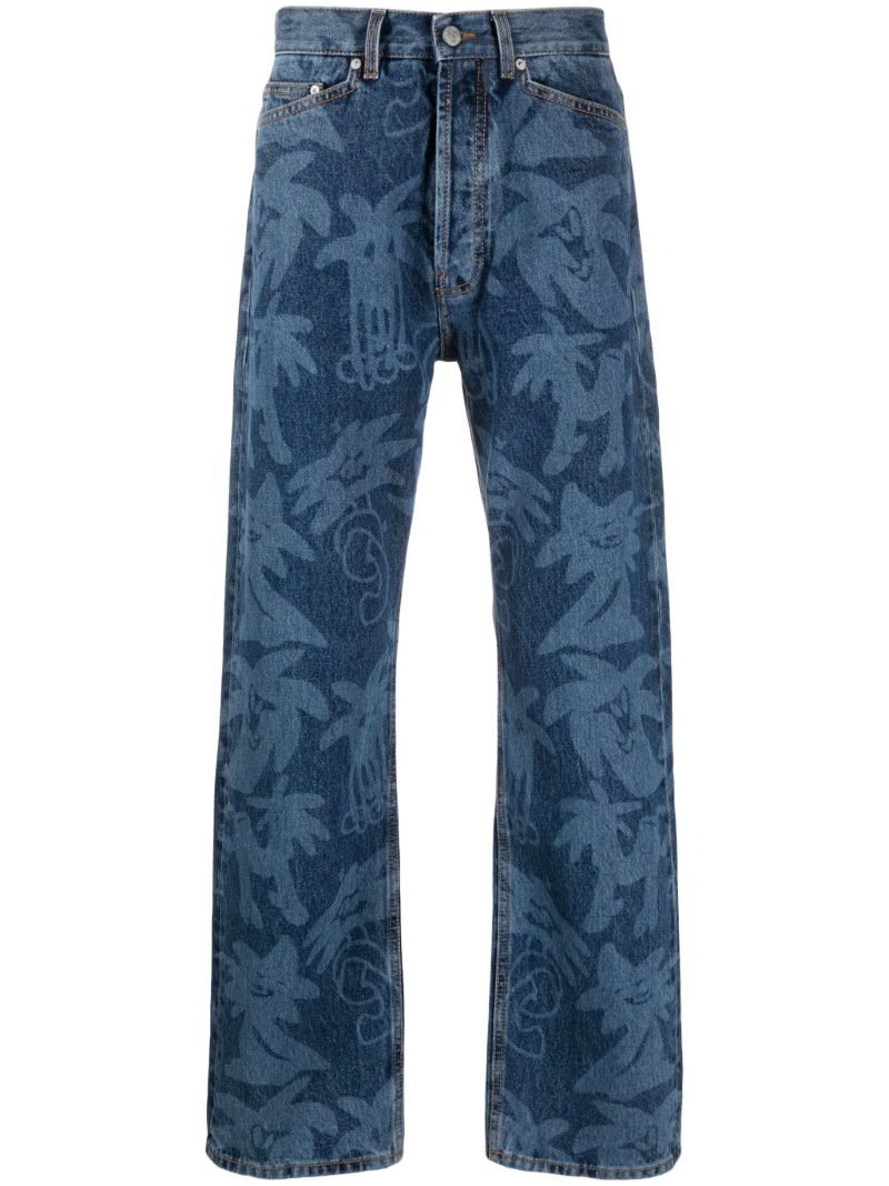 Blue Palmity Straight Leg Jeans