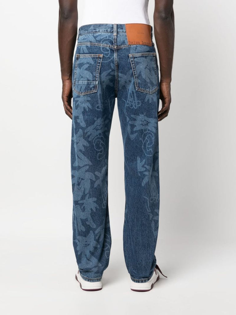 Blue Palmity Straight Leg Jeans