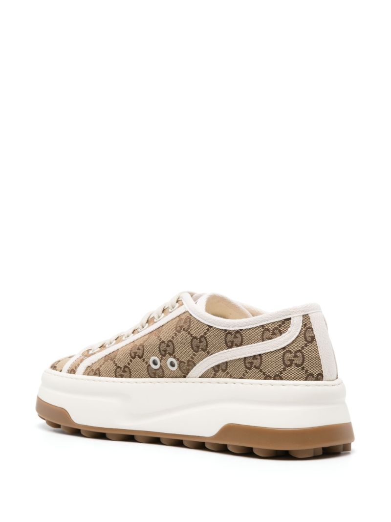 Neutral Gg Canvas Low-top Sneakers