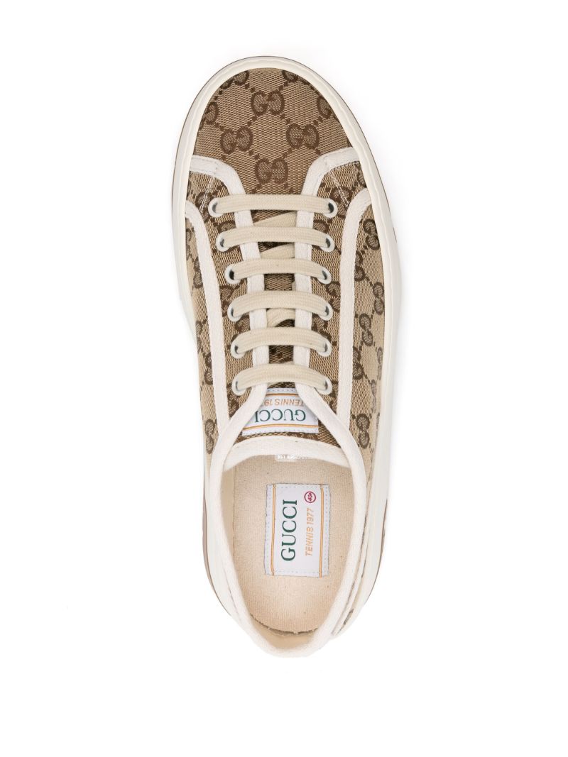 Neutral Gg Canvas Low-top Sneakers