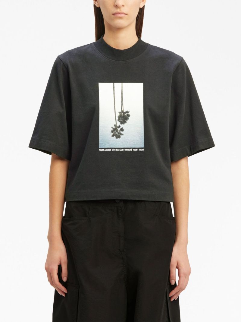 Black Mirage Cotton T-shirt