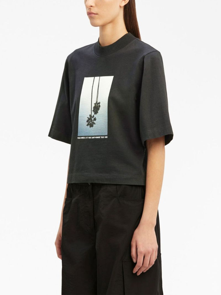 Black Mirage Cotton T-shirt