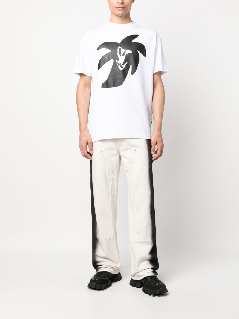 White 'palmity Unity' Cotton T-shirt