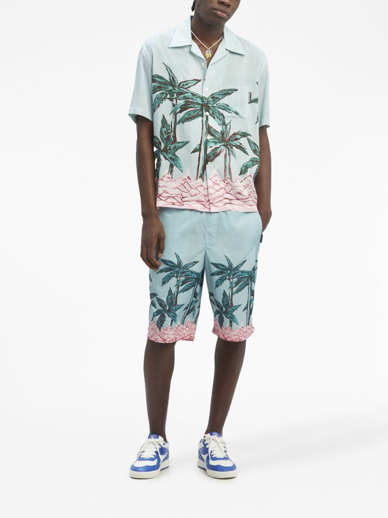 Blue Palms Row Short Sleeve Shirt
