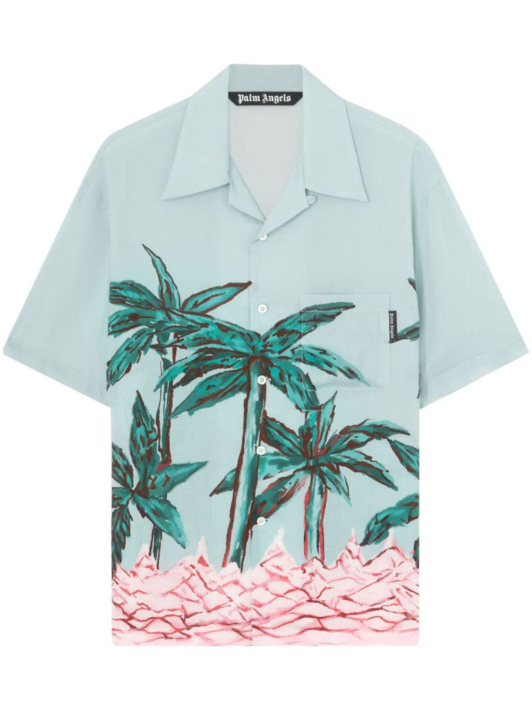 Blue Palms Row Short Sleeve Shirt
