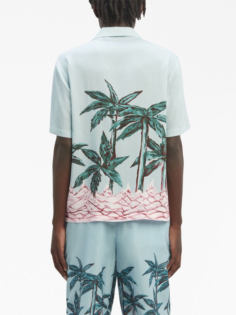 Blue Palms Row Short Sleeve Shirt