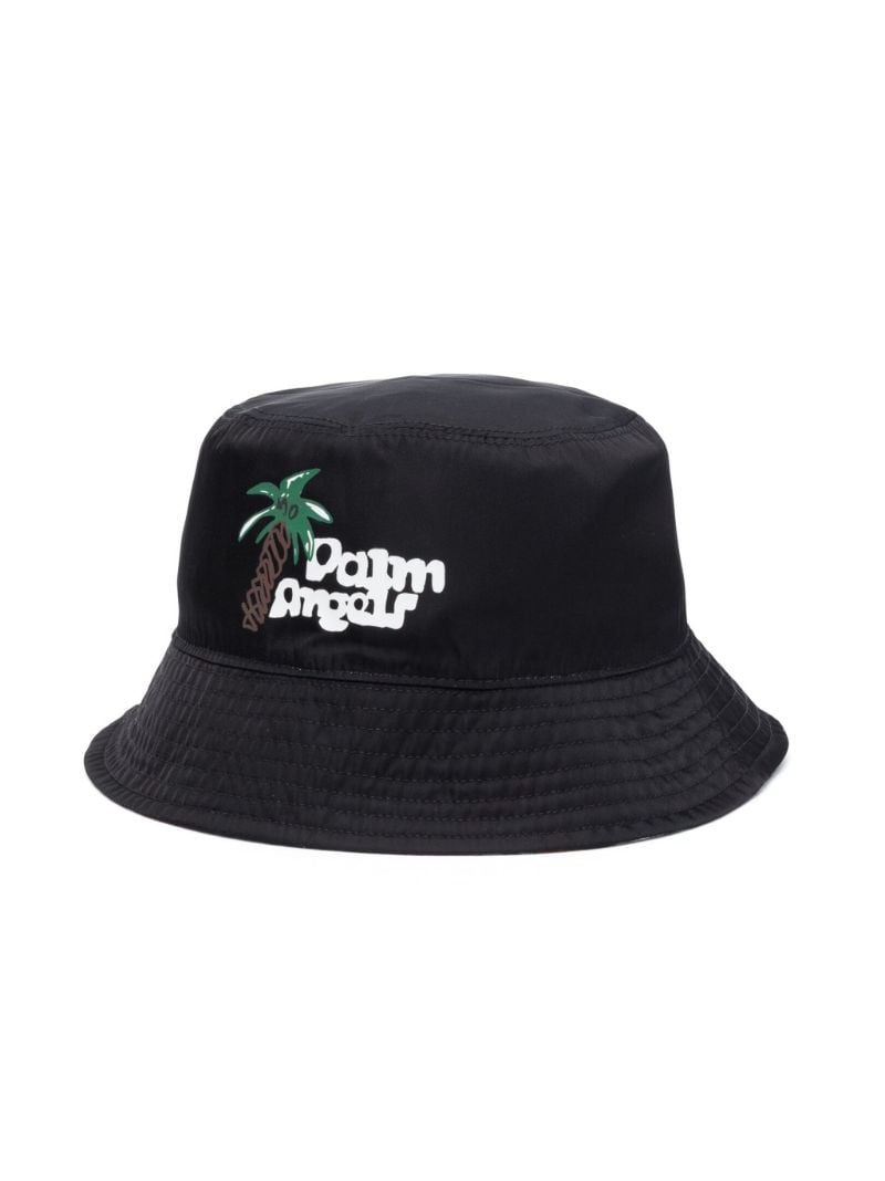 Multicolour Sketchy Print Reversible Bucket Hat