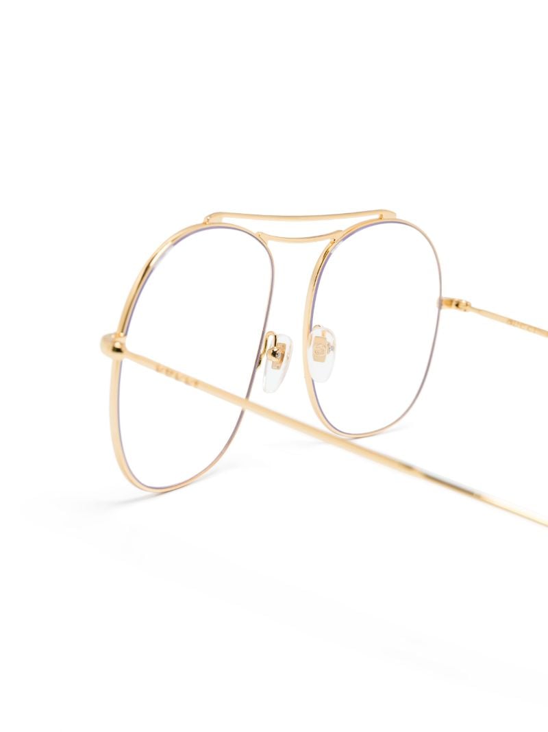 Gold-tone Runway Round Optical Glasses