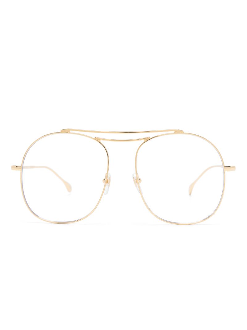 Gold-tone Runway Round Optical Glasses