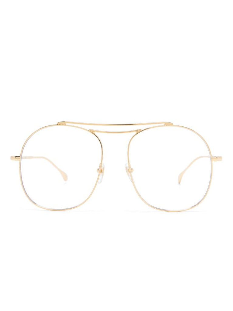 Gold-tone Runway Round Optical Glasses