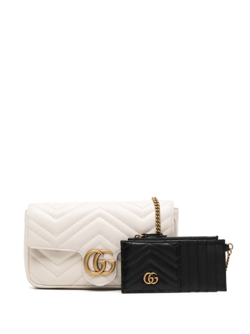 White Gg Marmont Mini Shoulder Bag