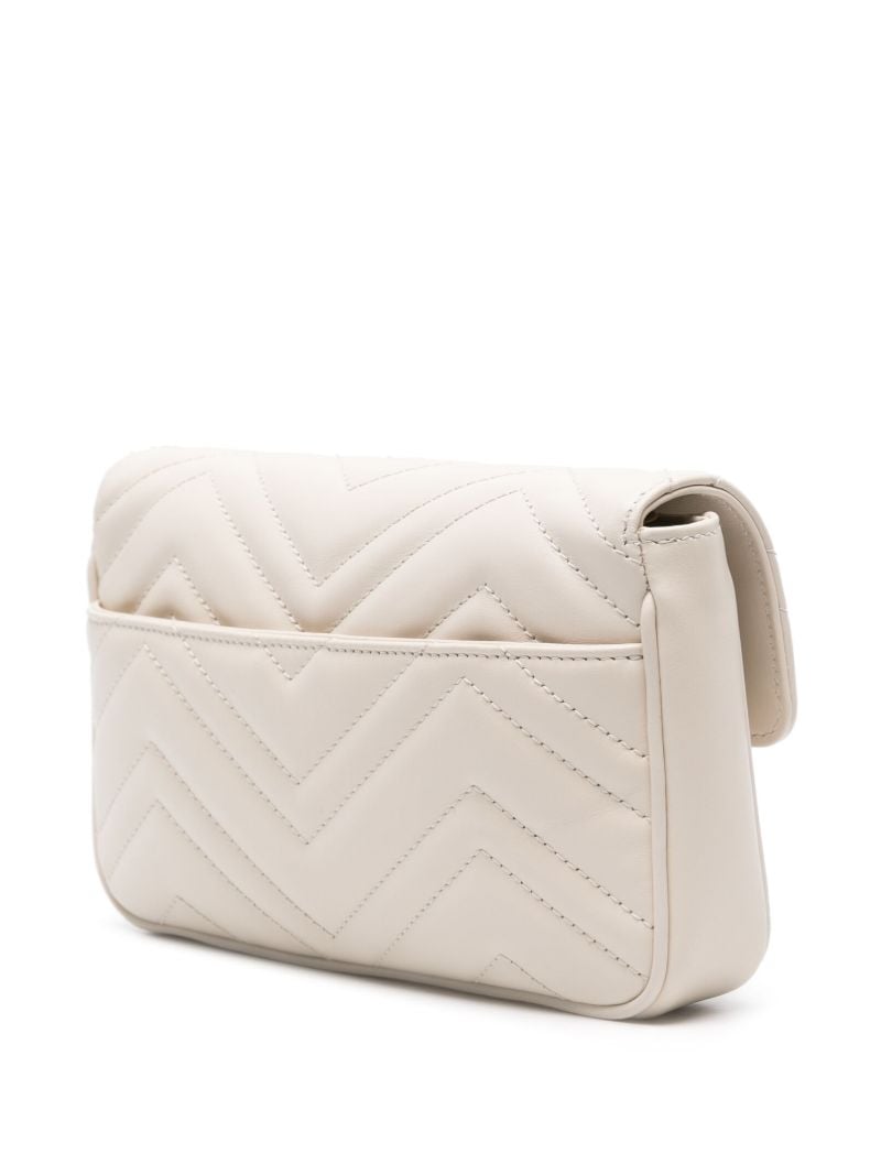 White Gg Marmont Mini Shoulder Bag