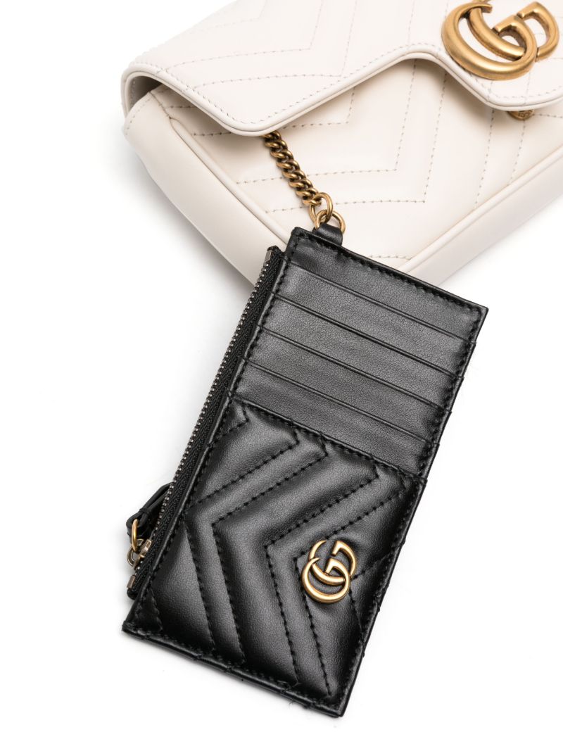 White Gg Marmont Mini Shoulder Bag