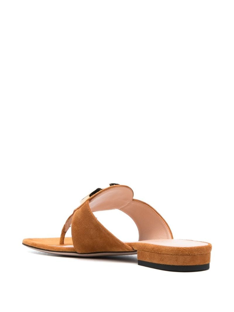 Brown Blondie Interlocking G Suede Sandals