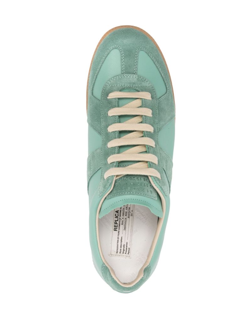 Green Replica Leather Sneakers