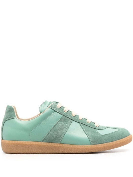 Green Replica Leather Sneakers