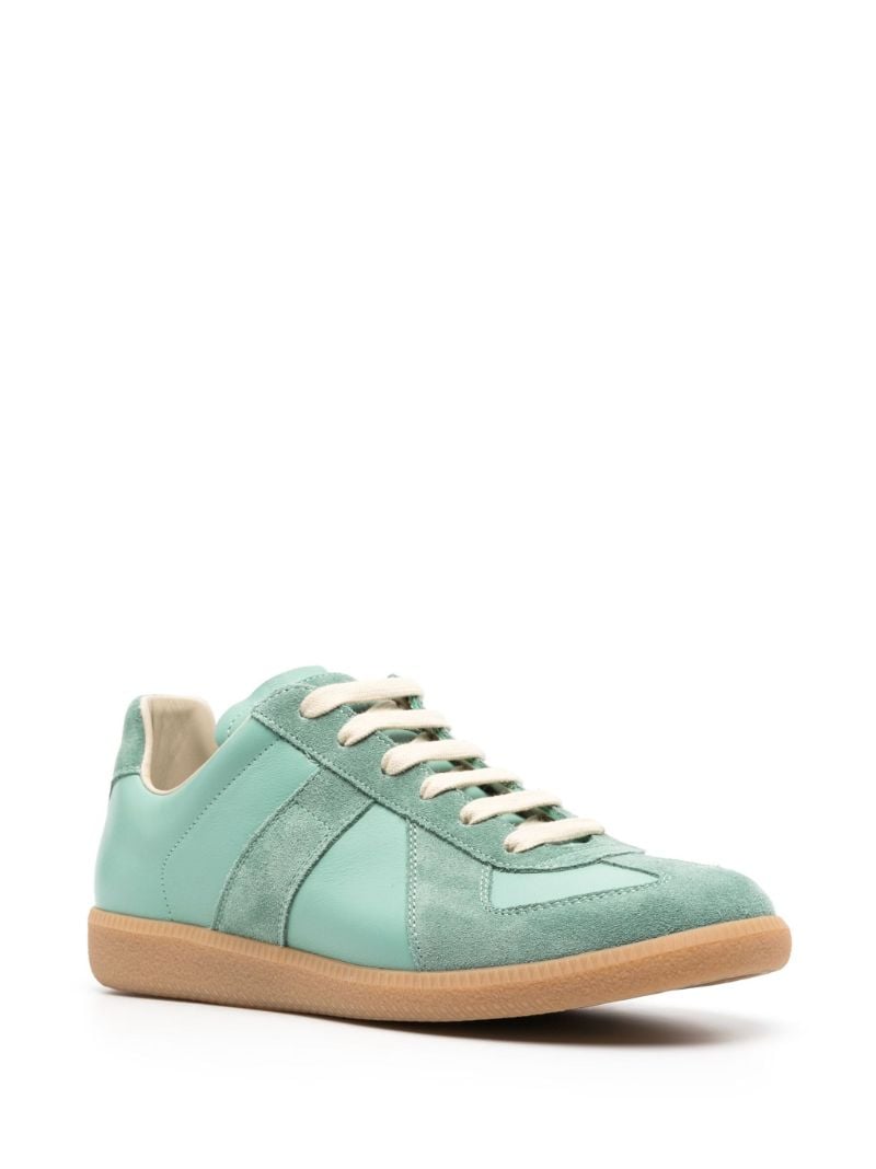 Green Replica Leather Sneakers