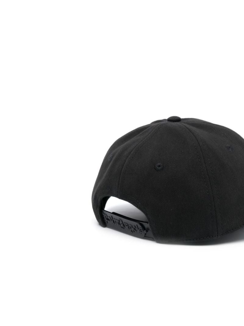 Black Embroidered Monogram Baseball Cap