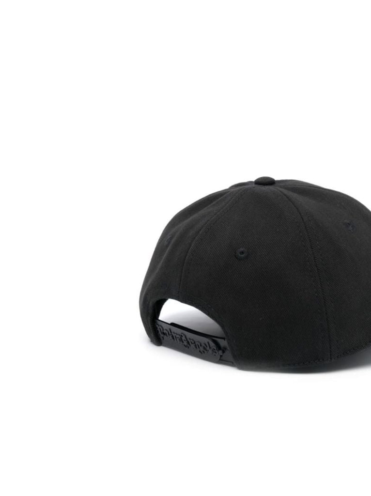 Black Embroidered Monogram Baseball Cap