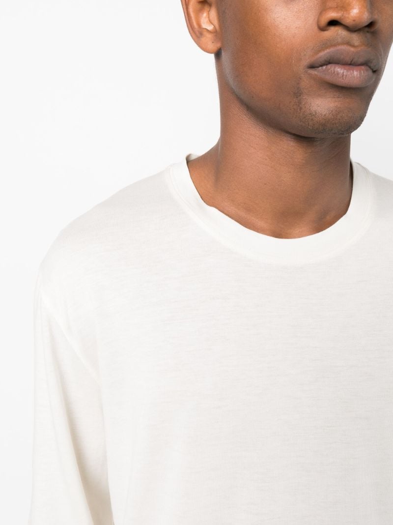 White Long-sleeve Cotton T-shirt