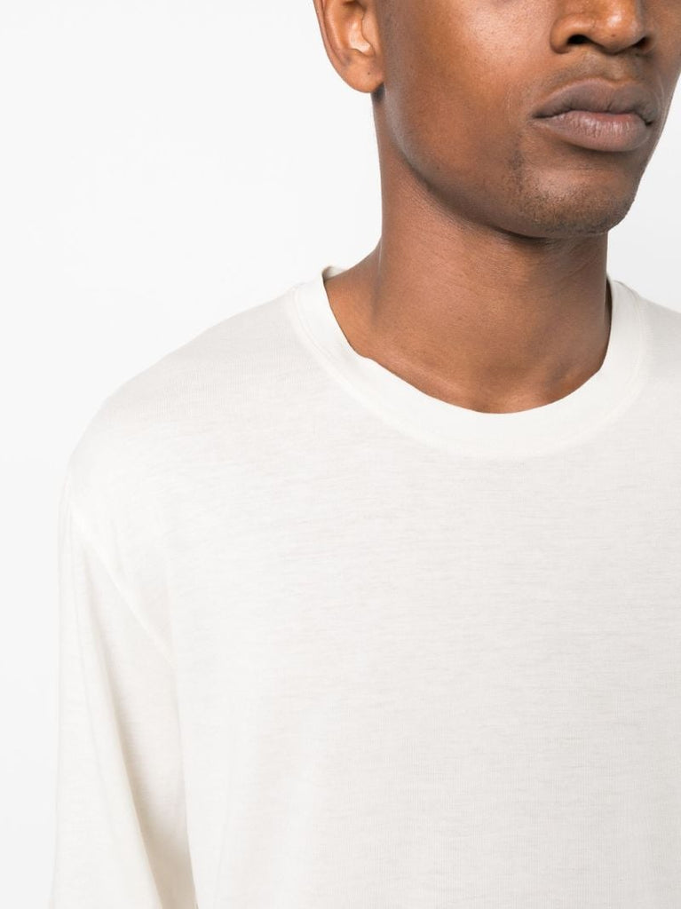 White Long-sleeve Cotton T-shirt