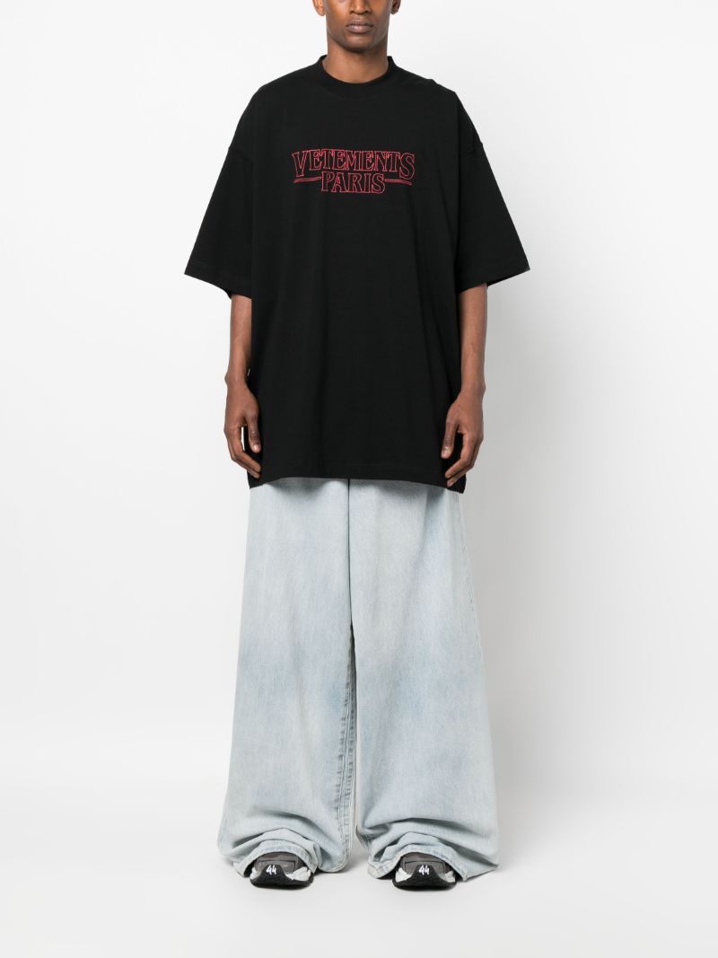 Black Logo Print T-shirt