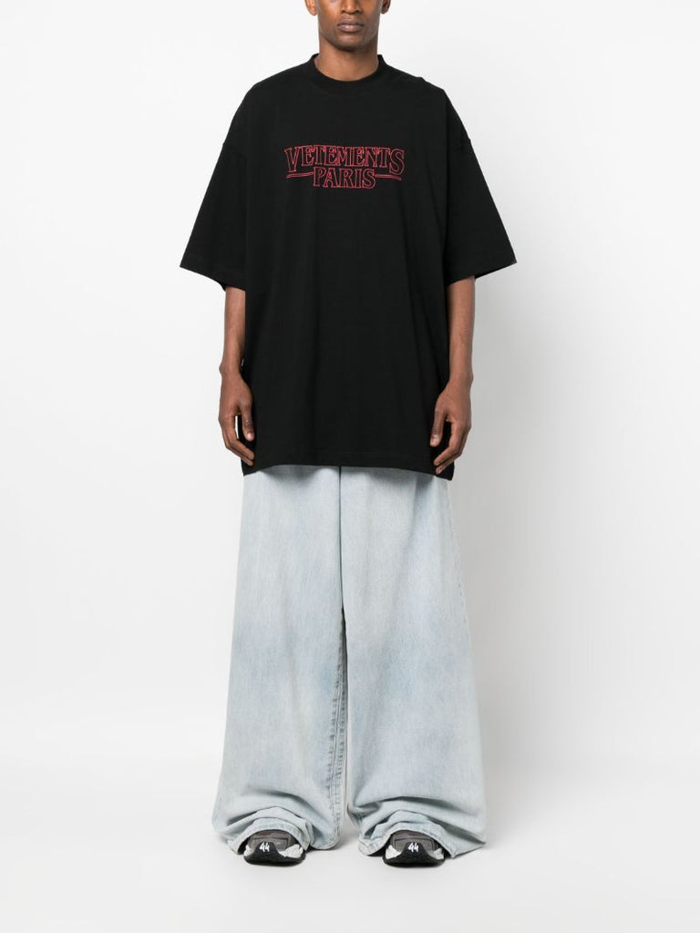 Black Logo Print T-shirt