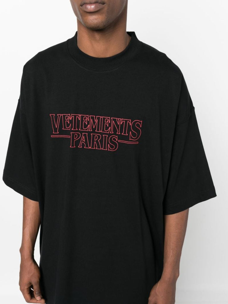 Black Logo Print T-shirt