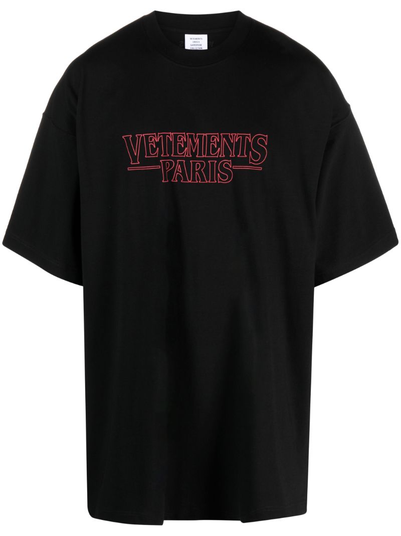 Black Logo Print T-shirt