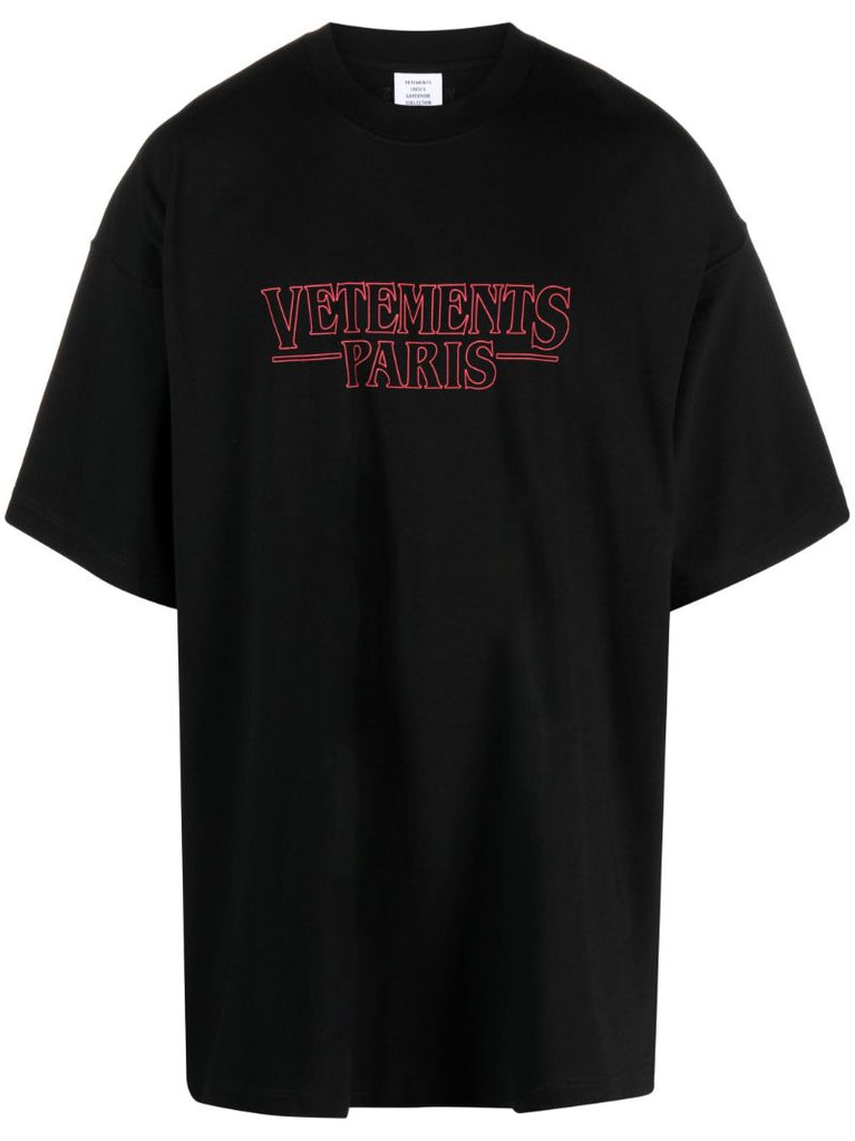 Black Logo Print T-shirt