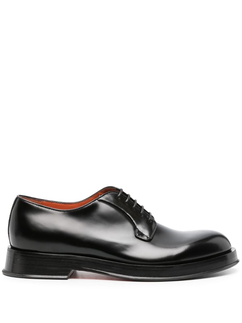 Black Delight Leather Derby Shoes
